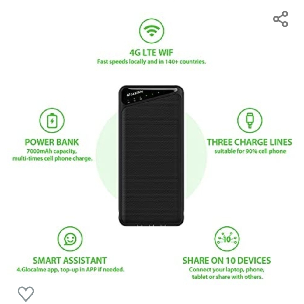 GlocalMe G3, 4G LTE mobile hotspot